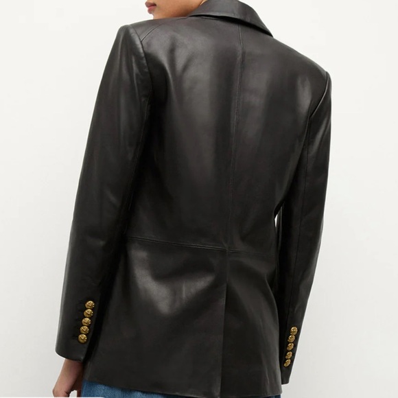 Veronica Beard Vega Leather Dickey Jacket - Picture 4 of 8